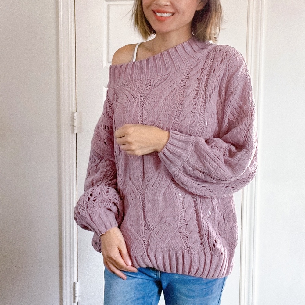Miracle Luxe Lavender Oversized Chenille Sweater Top - Picture 3 of 11